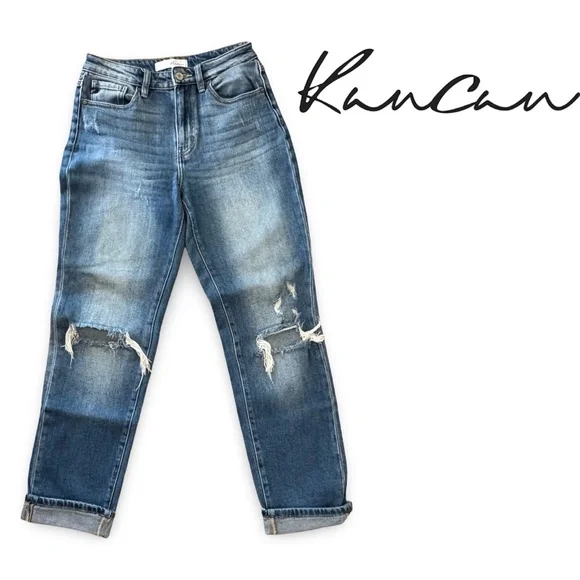 KANCAN - Trixie High Rise Distressed Skinny Jeans - SZ 5 / 26 - Picture 1 of 11